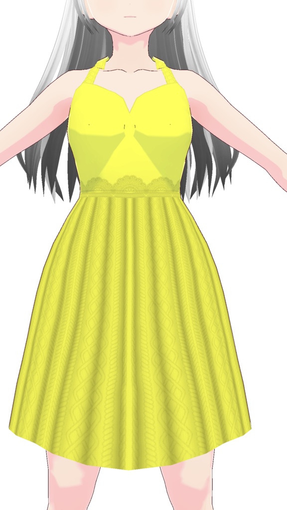 Vroid Studio | Dresses Cross Back Strap M1 | 9 Colors Preset & Textures