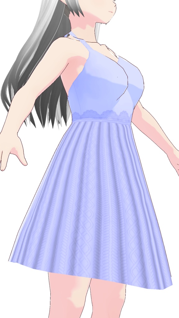 Vroid Studio | Dresses Cross Back Strap M1 | 9 Colors Preset & Textures