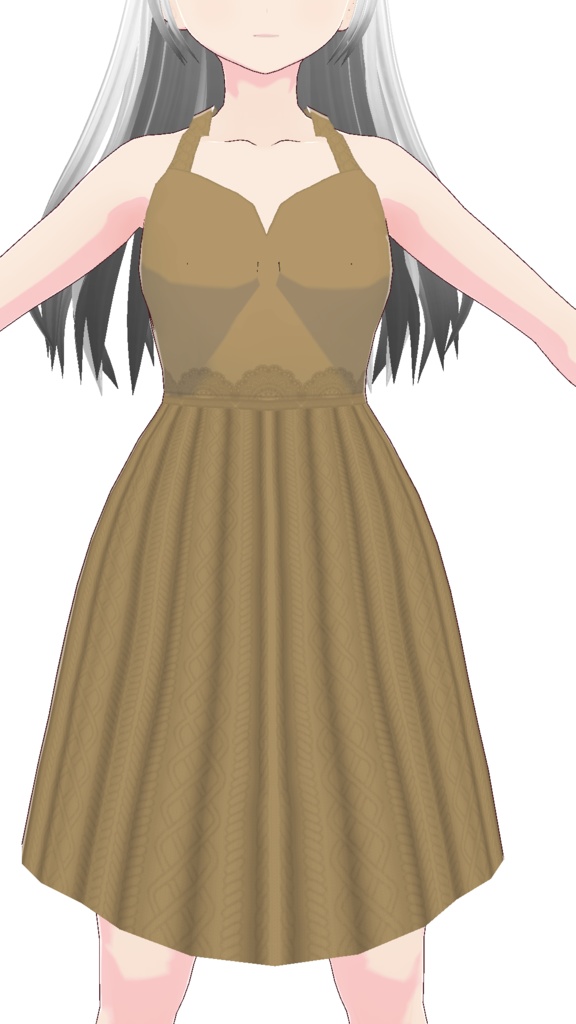 Vroid Studio | Dresses Cross Back Strap M1 | 9 Colors Preset & Textures