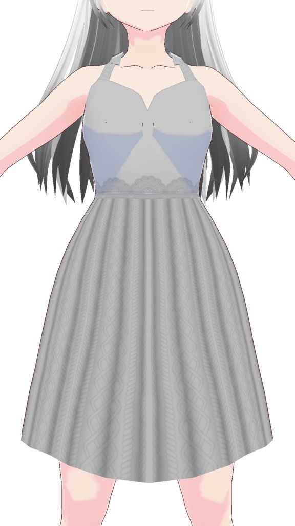 Vroid Studio | Dresses Cross Back Strap M1 | 9 Colors Preset & Textures