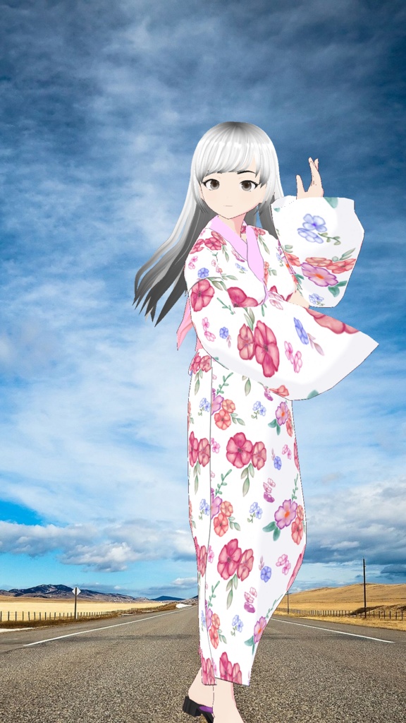 Kimono F 025 | Vroid Studio Preset & Textures | 着物