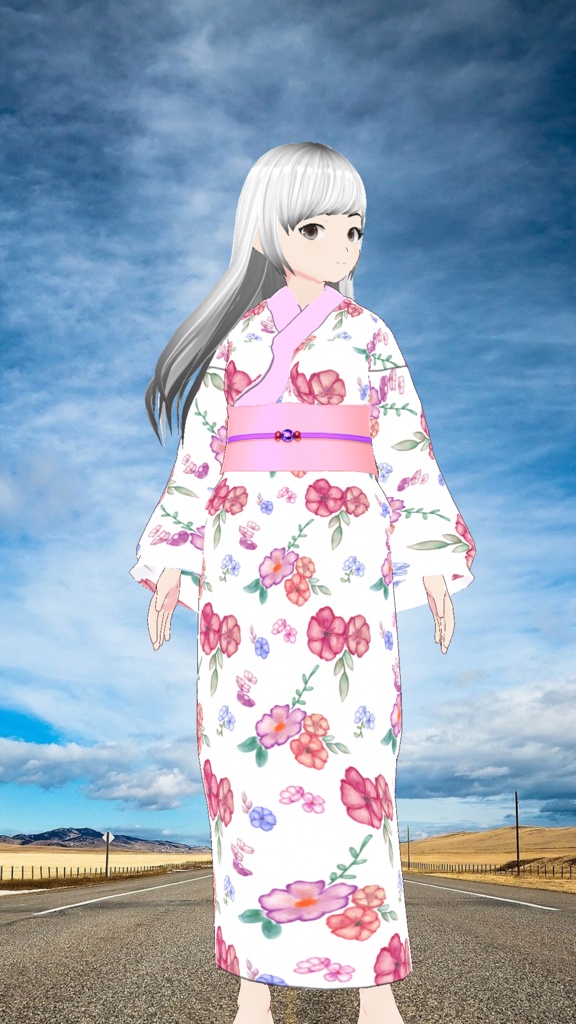 Kimono F 025 | Vroid Studio Preset & Textures | 着物
