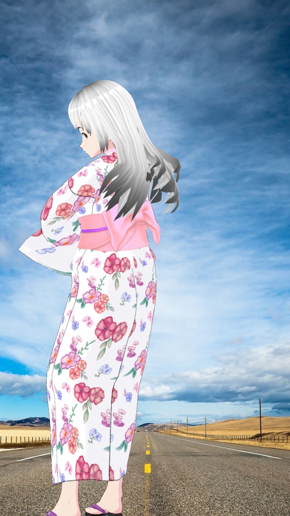 Kimono F 025 | Vroid Studio Preset & Textures | 着物