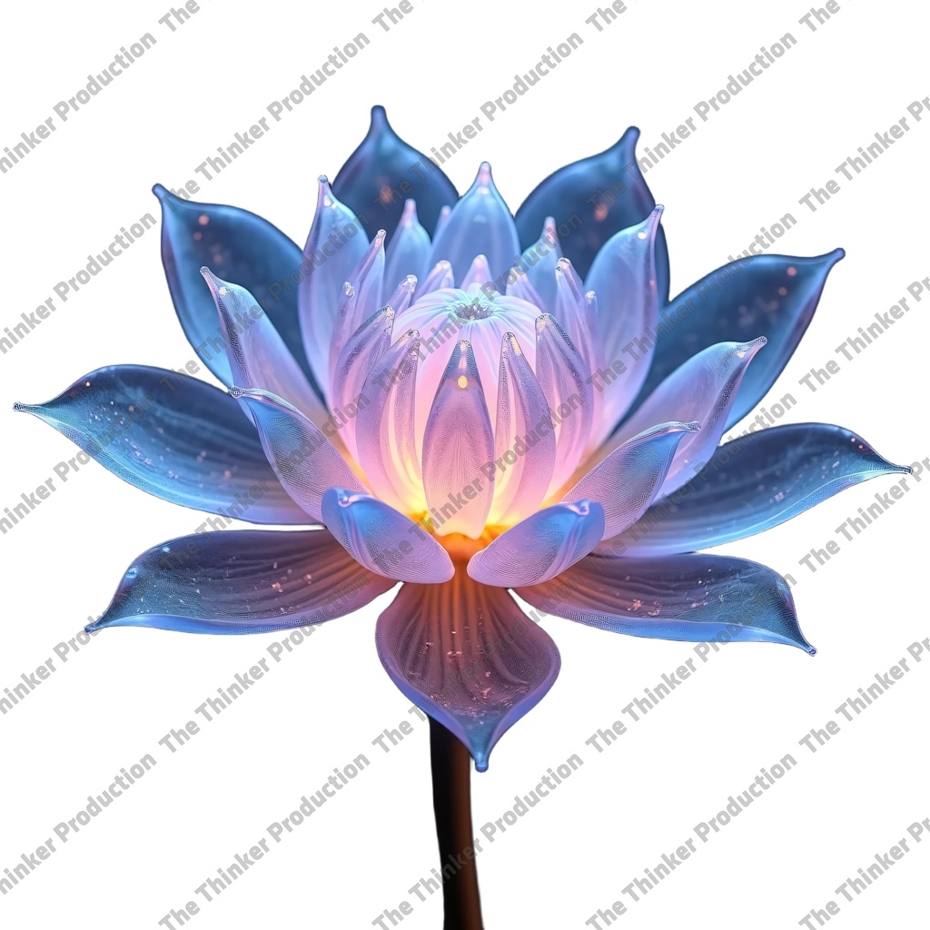 Glass Flower TTP001 | 4 Ilustrações Abstratas de Flores | Download Digital | Estampas de Flores | PNG de Alta Qualidade | Foral Illustration