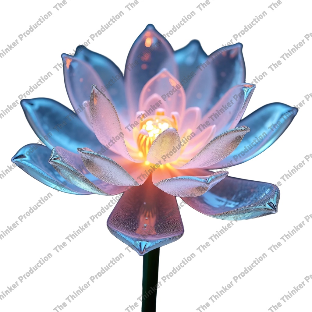Glass Flower TTP001 | 4 Ilustrações Abstratas de Flores | Download Digital | Estampas de Flores | PNG de Alta Qualidade | Foral Illustration