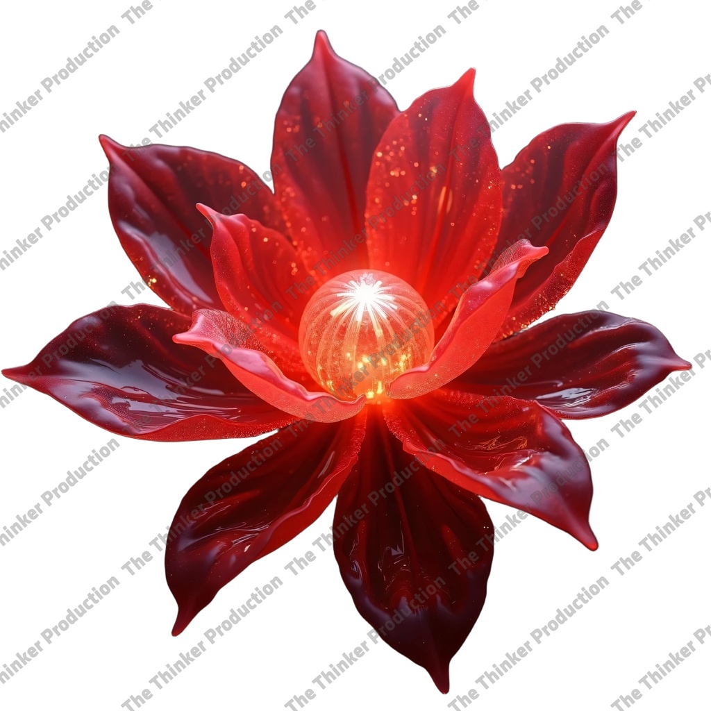 Glass Flower TTP002 | 4 Ilustrações Abstratas de Flores | Download Digital | Estampas de Flores | PNG de Alta Qualidade | Foral Illustration