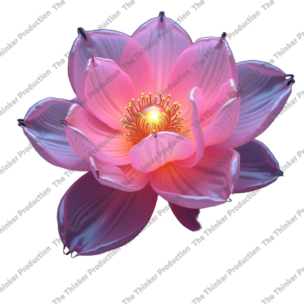 Glass Flower TTP004 | 4 Ilustrações Abstratas de Flores | Download Digital | Estampas de Flores | PNG de Alta Qualidade | Foral Illustration