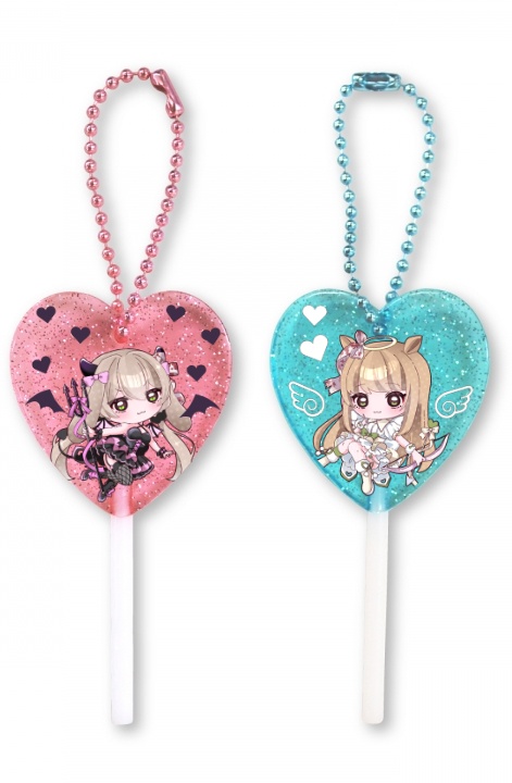 🎃モカうさハロウィングッズ キャンディ型アクリルキーホルダー