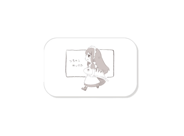 メイドさん角缶バッジ