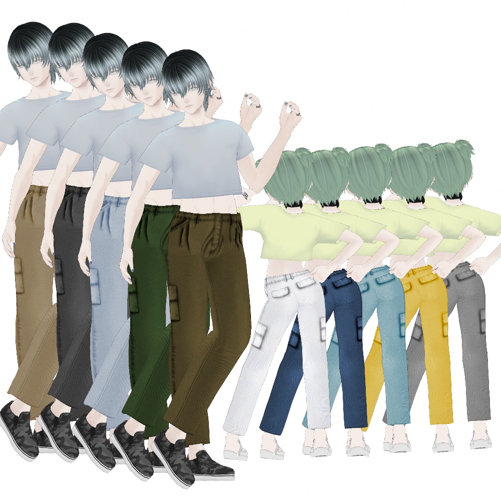 VRoid Studio 正式版【ワケあり無料】デニムイージーパンツ