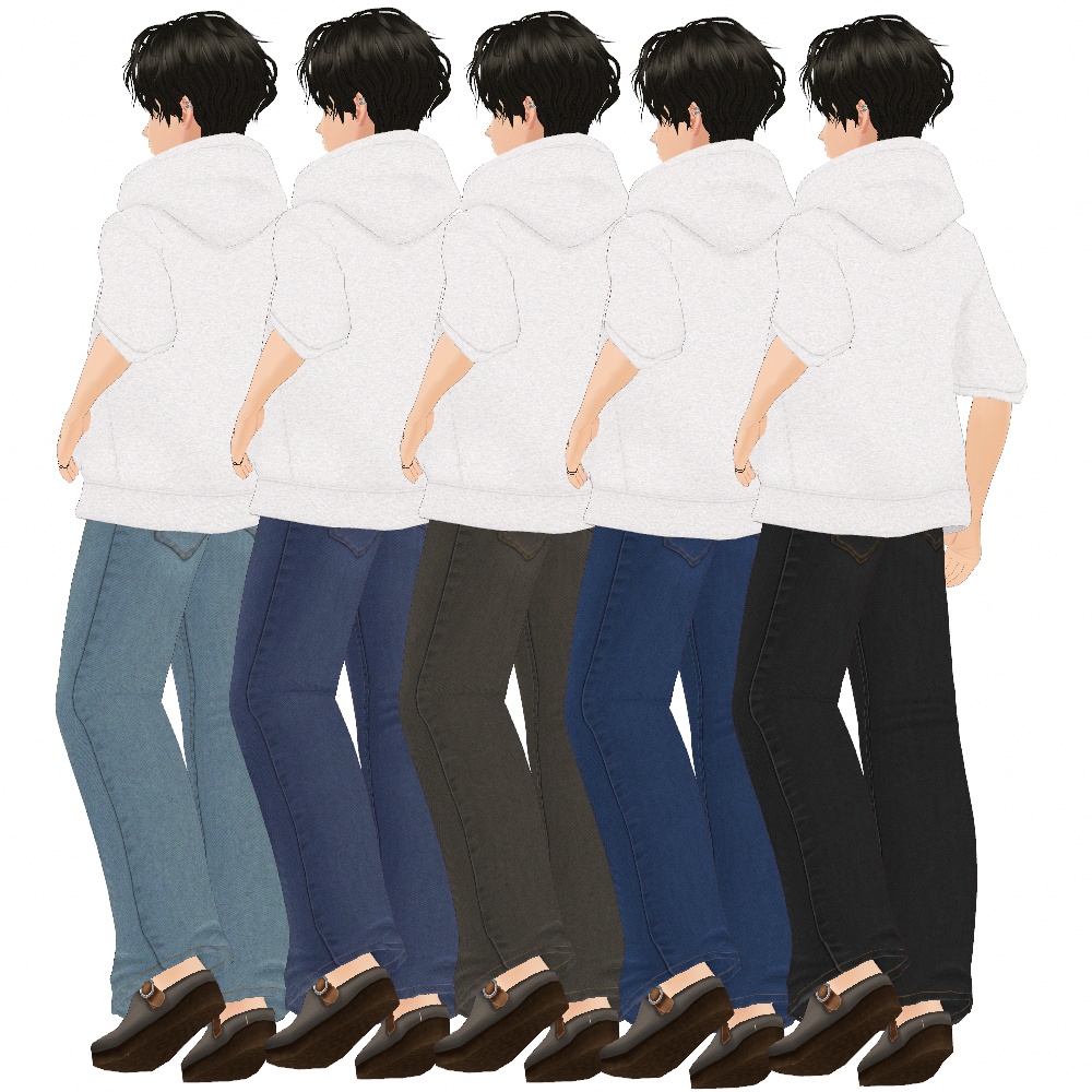 VRoid Studio 正式版【無料あり】デニムワイドパンツ