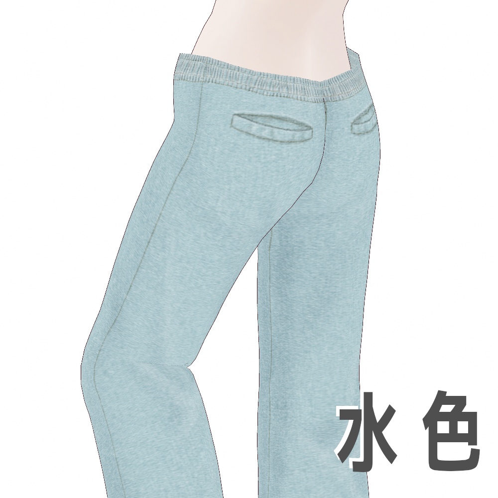 VRoid Studio 正式版【無料あり】麻混イージーアンクルパンツ