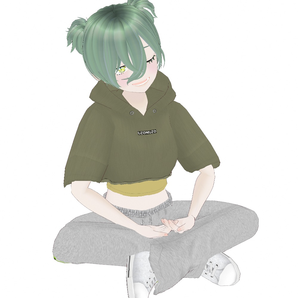 VRoid Studio 正式版【無料】【女性用】短丈切りっぱパーカー