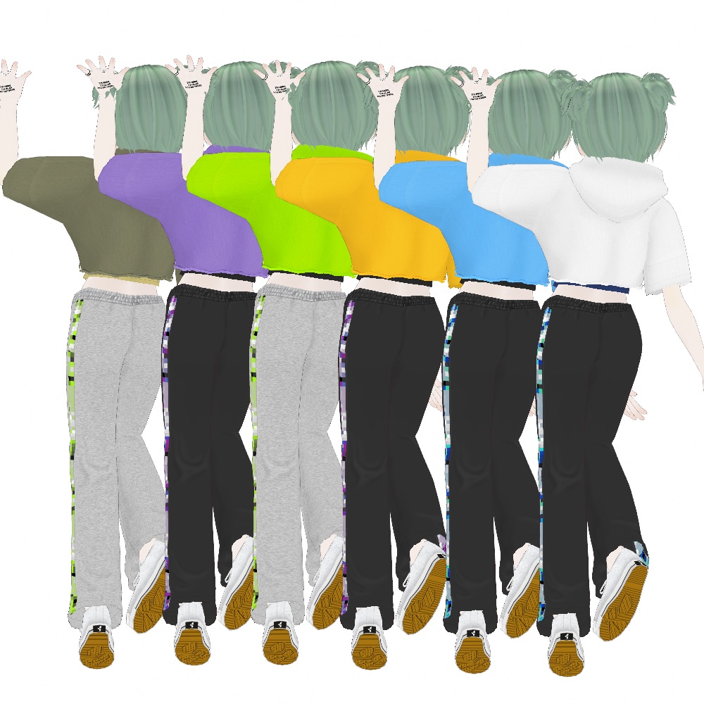 VRoid Studio 正式版【無料】【女性用】短丈切りっぱパーカー