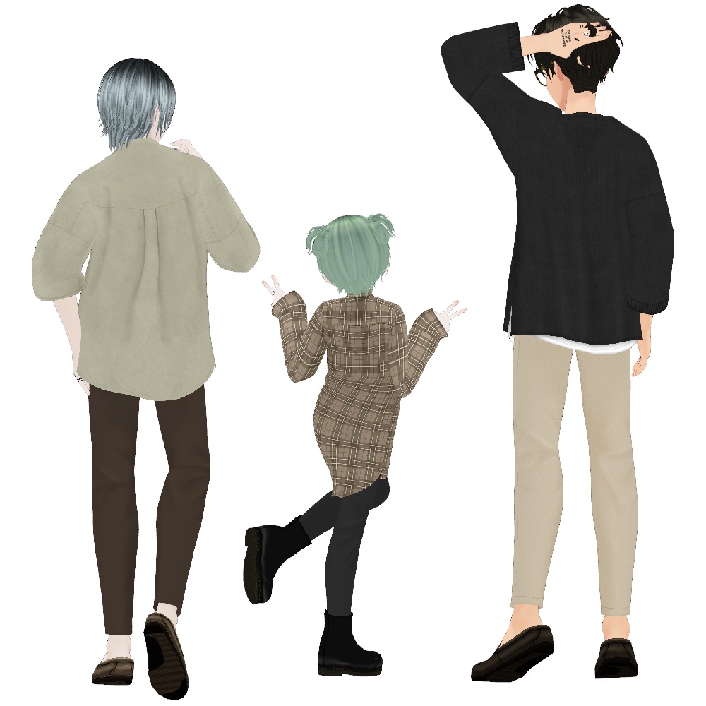 VRoid Studio 正式版 【無料あり】 テーパードスキニーチノパン