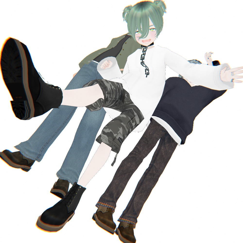 VRoid Studio 正式版 【無料あり】 スエードコンビブーツ