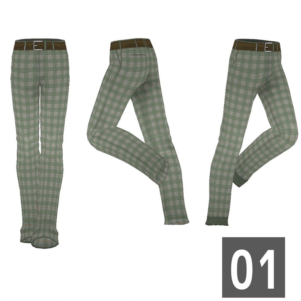 VRoid Studio 正式版 【無料】 チェックパターンパンツ