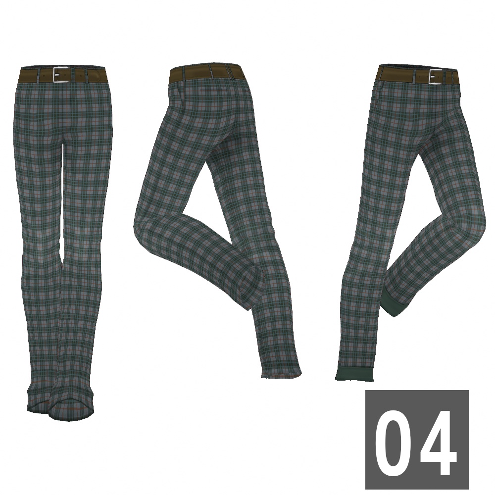 VRoid Studio 正式版 【無料】 チェックパターンパンツ