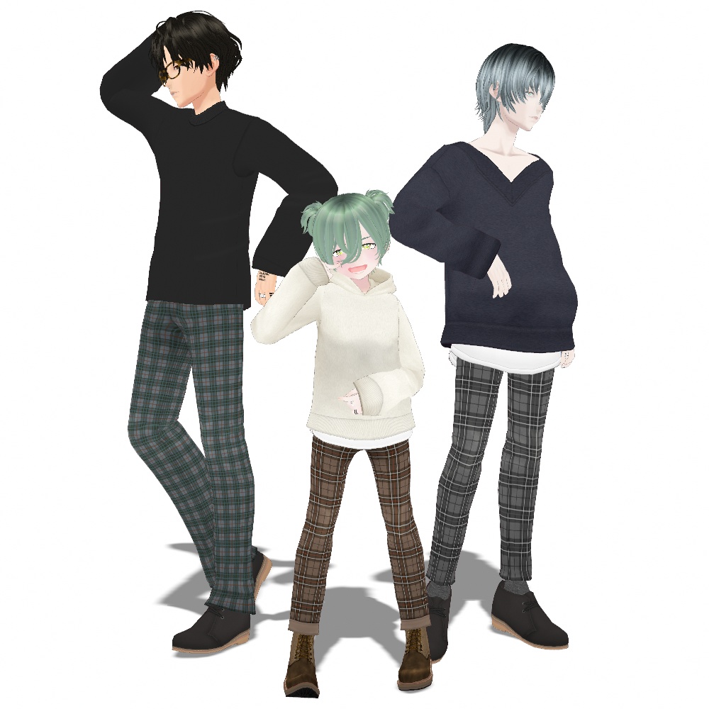 VRoid Studio 正式版 【無料】 チェックパターンパンツ