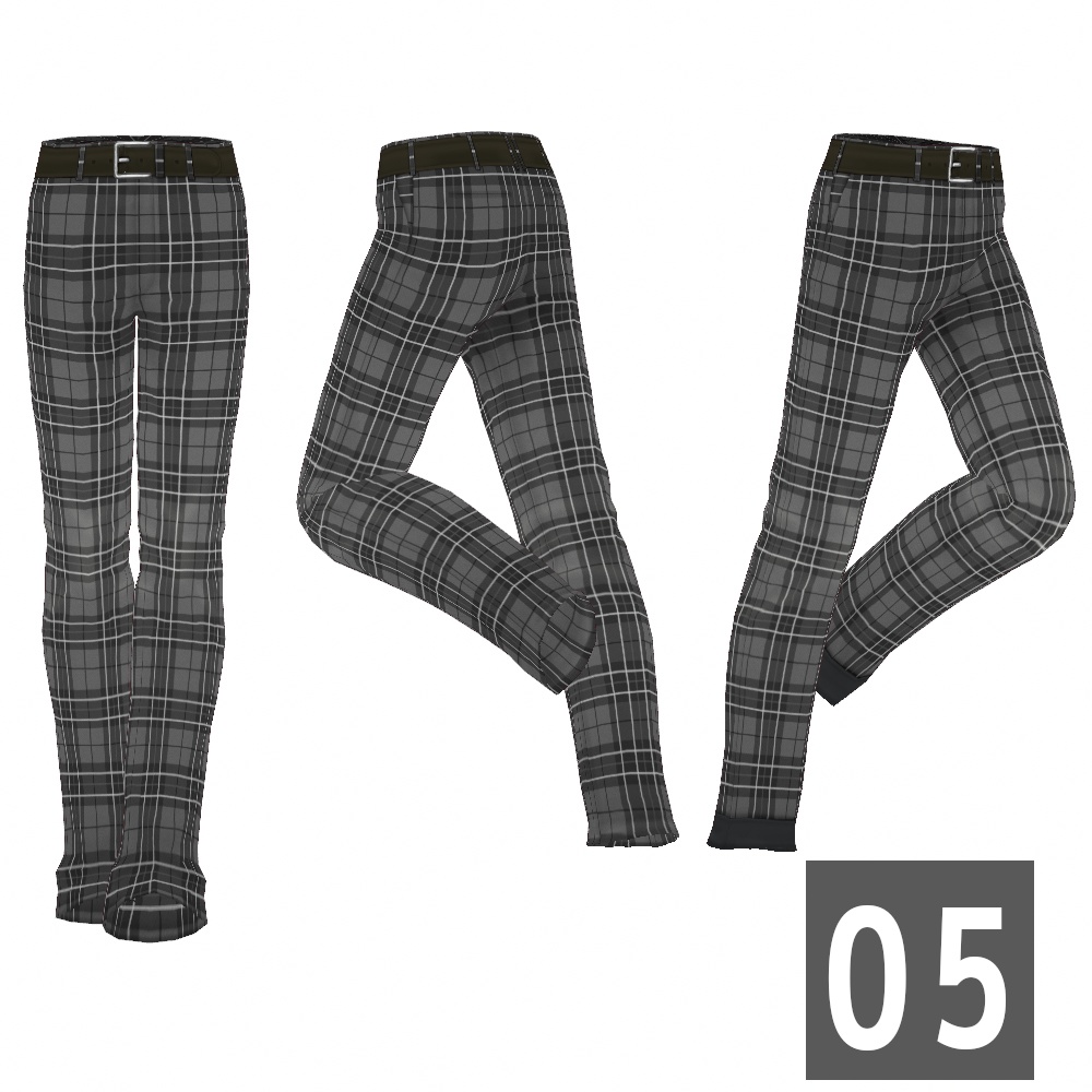 VRoid Studio 正式版 【無料】 チェックパターンパンツ