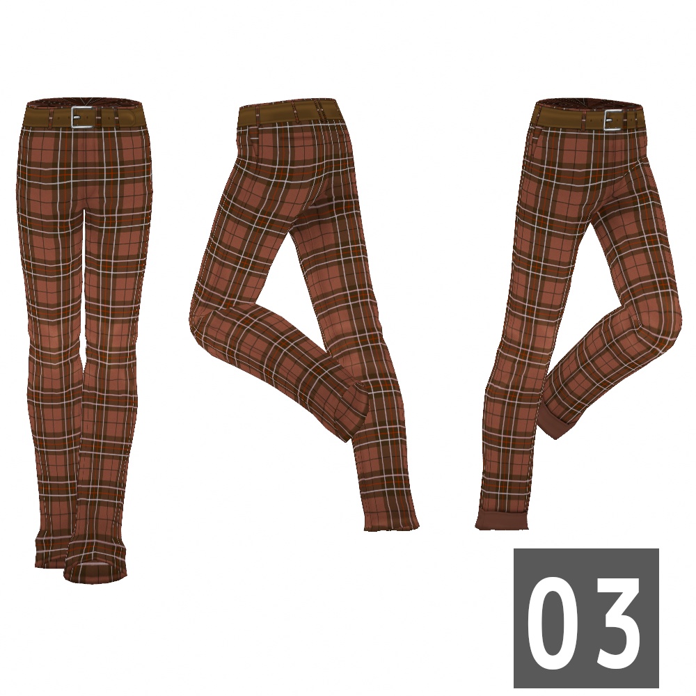 VRoid Studio 正式版 【無料】 チェックパターンパンツ