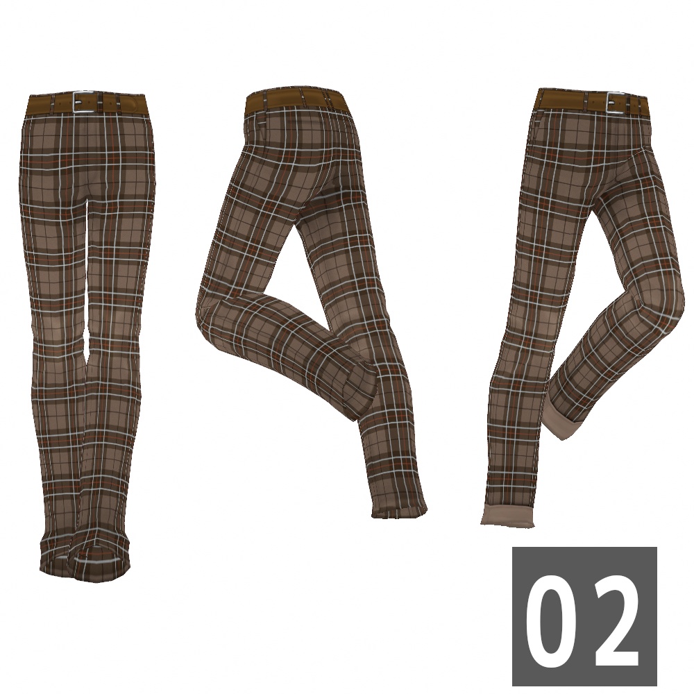 VRoid Studio 正式版 【無料】 チェックパターンパンツ