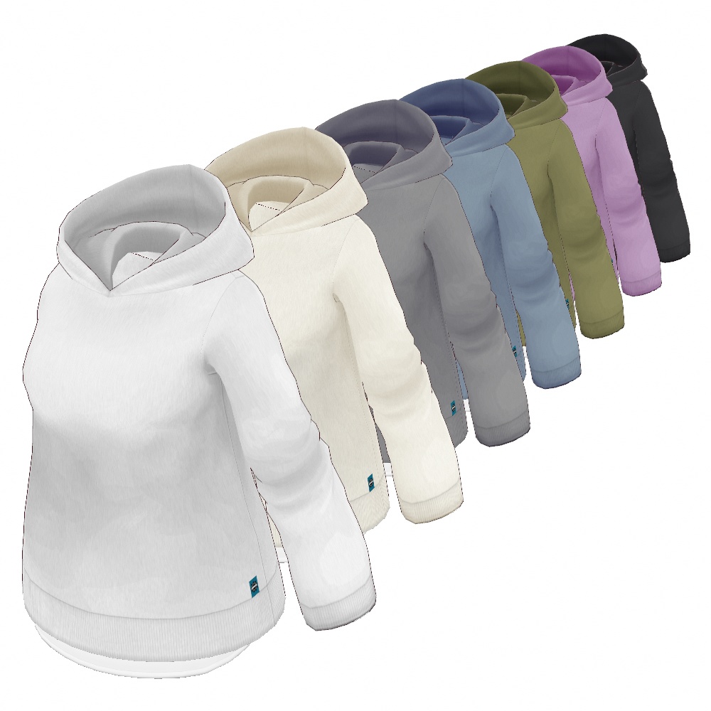 VRoid Studio 正式版 【無料】 【女性用】 フーディスリムスエットシャツ