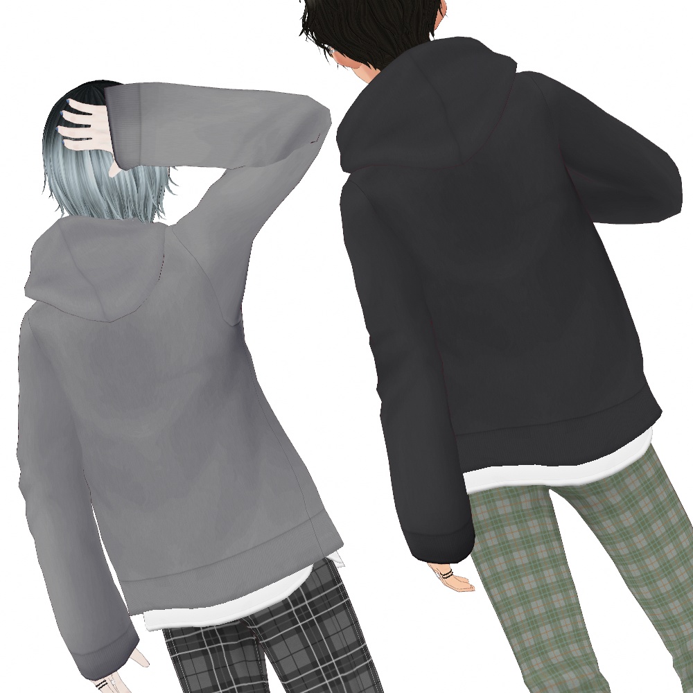 VRoid Studio 正式版 【無料】 【男性用】 フーディスリムスエットシャツ