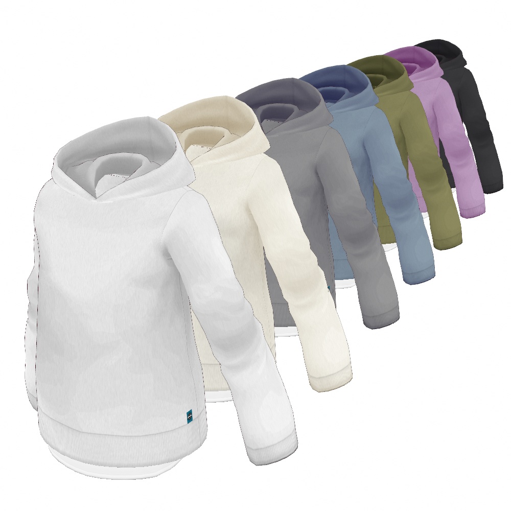 VRoid Studio 正式版 【無料】 【男性用】 フーディスリムスエットシャツ