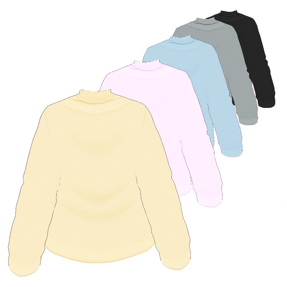 VRoid Studio 正式版 【無料】 【女性用】 モックネックカーディガンアンサンブル