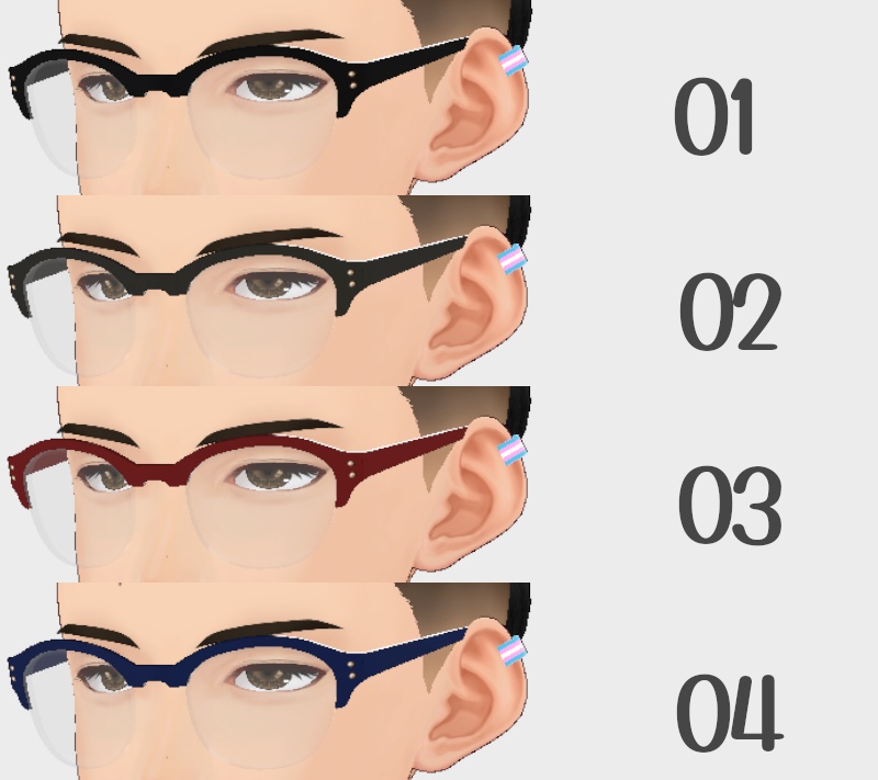 VRoid Studio 正式版 【無料】 ハーフリムグラス