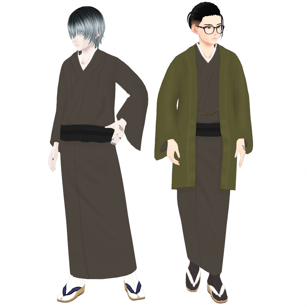 VRoid Studio 正式版 【無料あり】 男性用着物セット