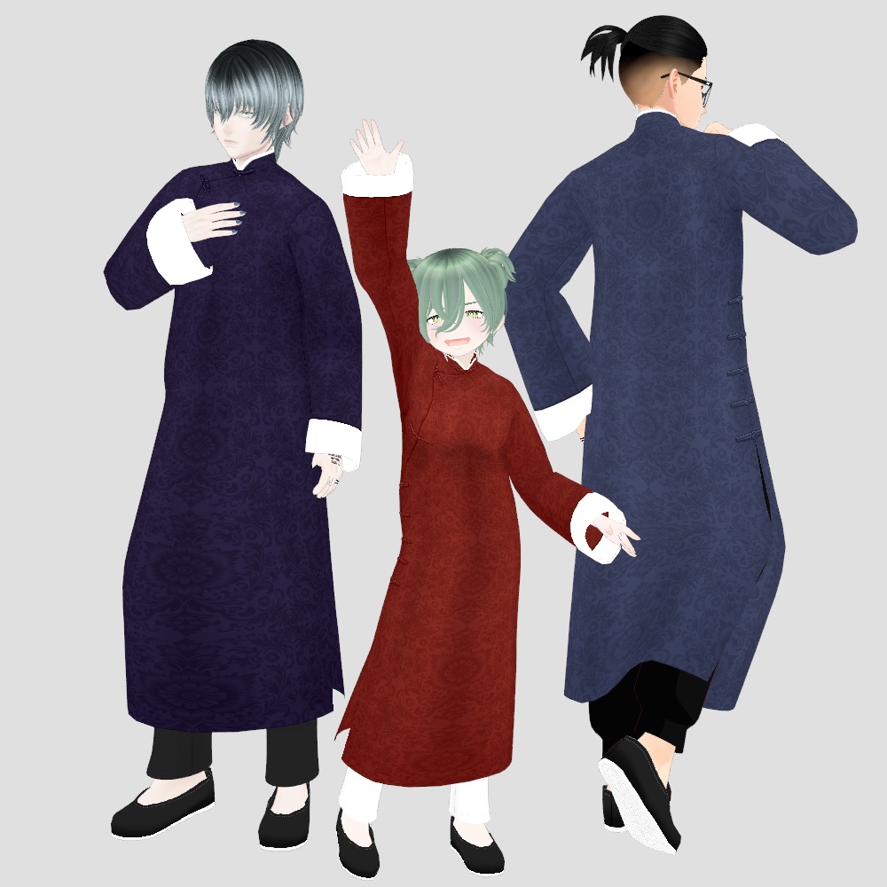 VRoid Studio 正式版 【無料】 長袍(チャンパオ)男女兼用セット