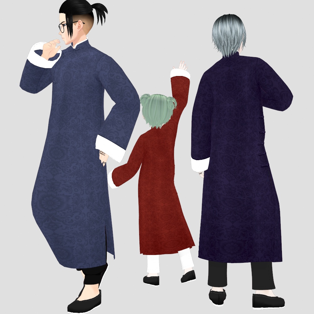 VRoid Studio 正式版 【無料】 長袍(チャンパオ)男女兼用セット