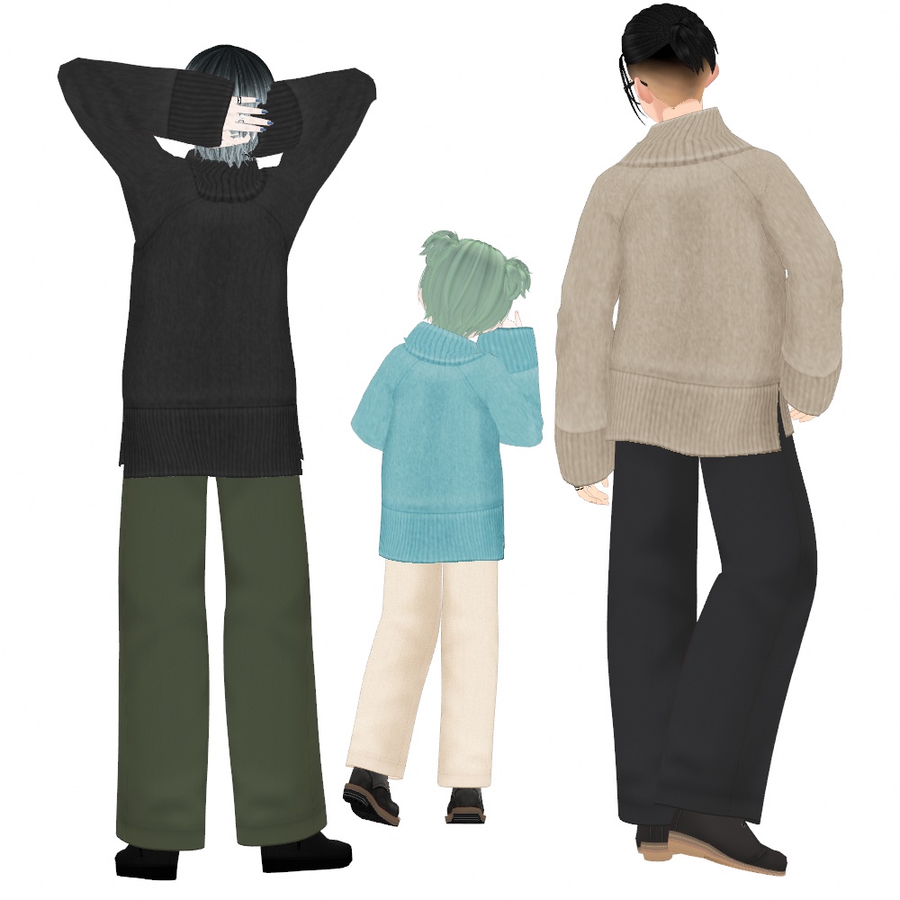 VRoid Studio 正式版 【無料あり】 タックワイドパンツ