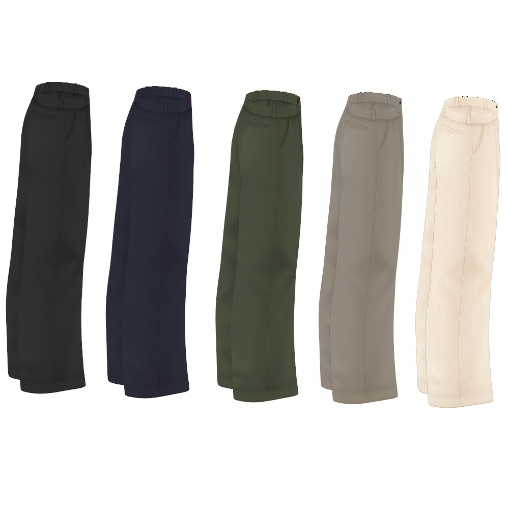 VRoid Studio 正式版 【無料あり】 タックワイドパンツ