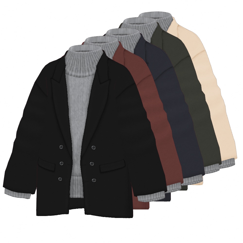 VRoid Studio 正式版 【無料あり】 【男性用】ニットつきテーラードジャケット