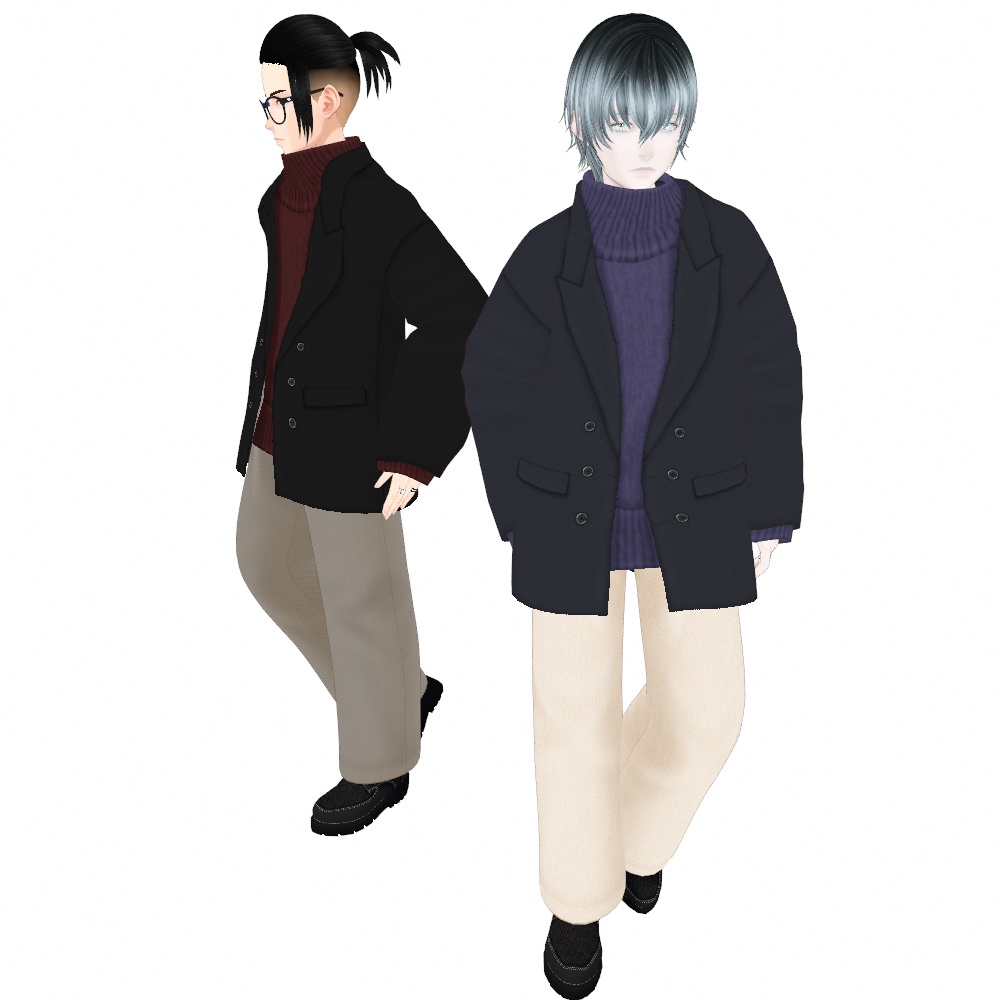 VRoid Studio 正式版 【無料あり】 【男性用】ニットつきテーラードジャケット
