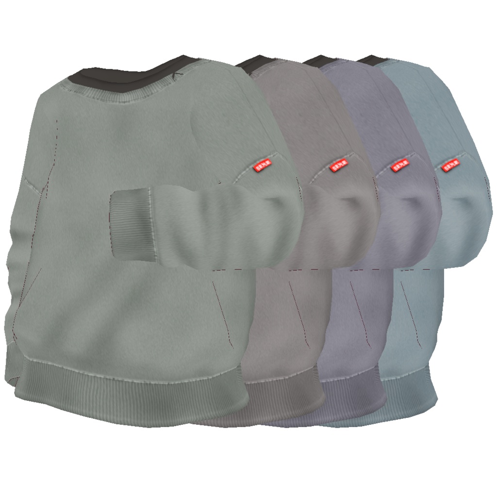 VRoid Studio 正式版 【無料あり】 【男性用】古着風スウェットシャツ