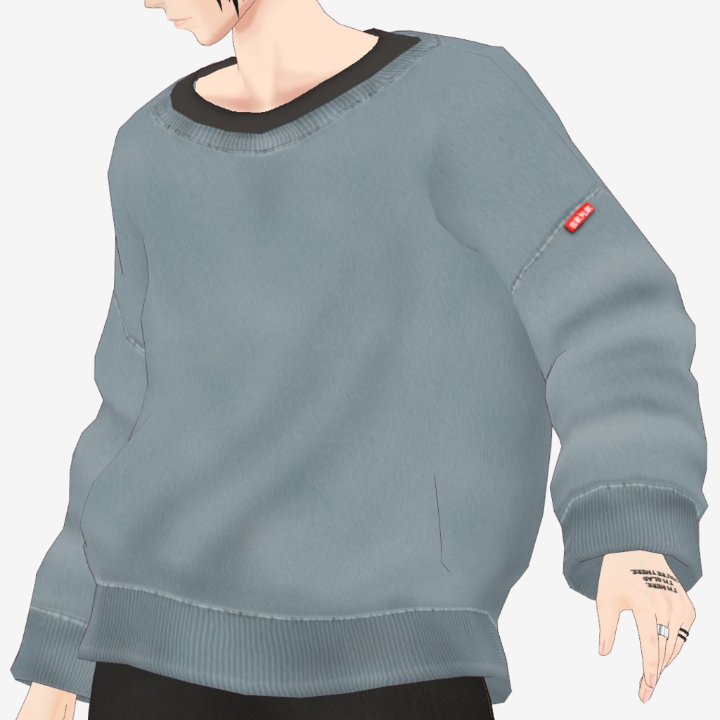 VRoid Studio 正式版 【無料あり】 【男性用】古着風スウェットシャツ