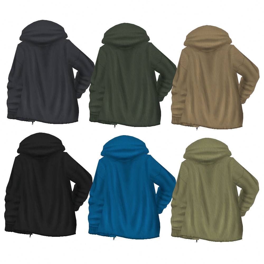 VRoid Studio 正式版 【1色無料】 【男性用】ナイロンジャケット