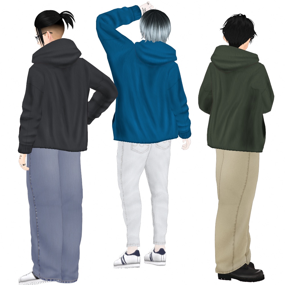 VRoid Studio 正式版 【1色無料】 【男性用】ナイロンジャケット