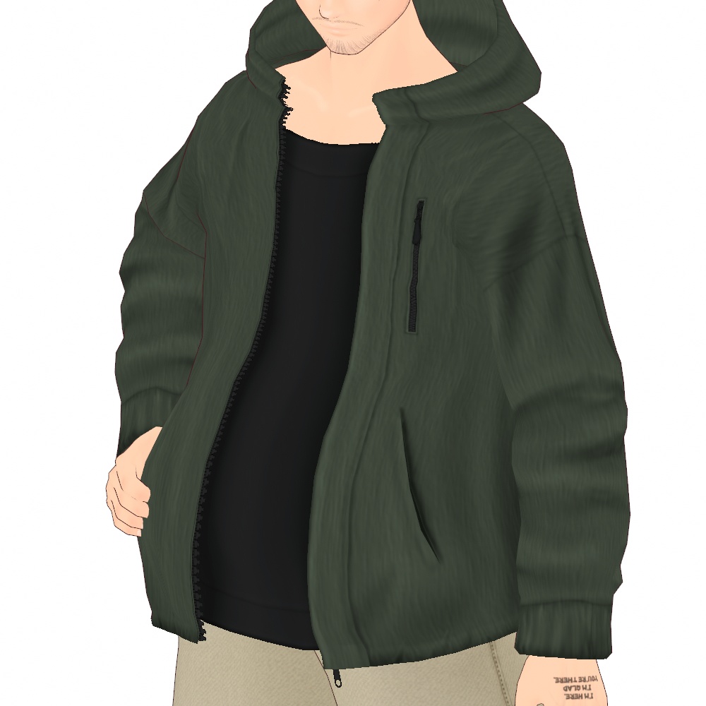 VRoid Studio 正式版 【1色無料】 【男性用】ナイロンジャケット