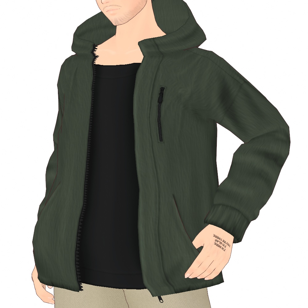 VRoid Studio 正式版 【1色無料】 【男性用】ナイロンジャケット