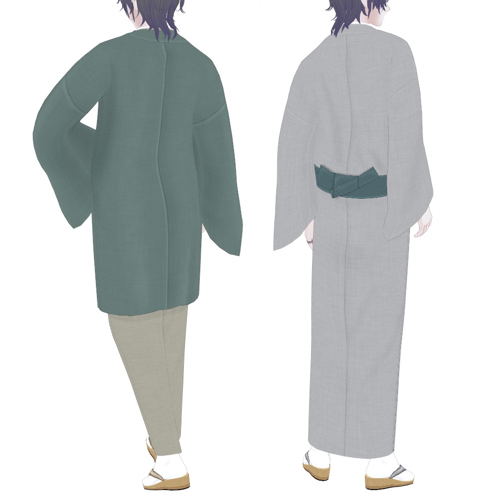 VRoid Studio 正式版 【一色セット無料】春夏向け男性用着物セット