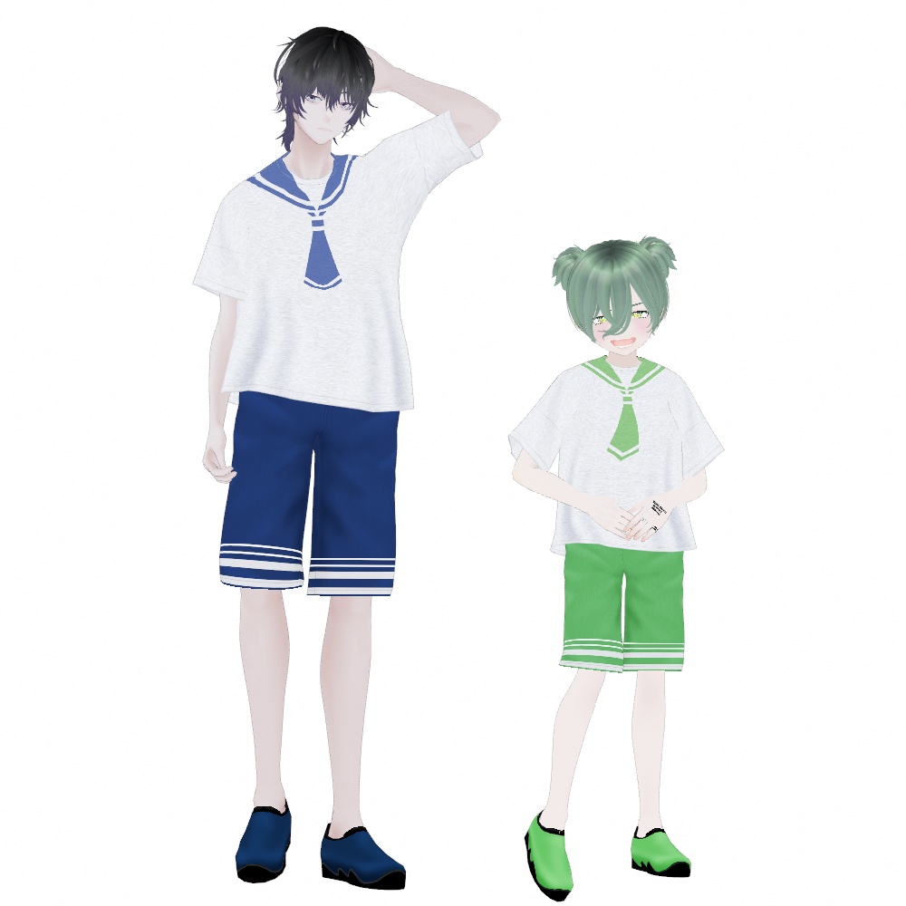 VRoid Studio 正式版 【1セット無料】水兵Tアウトフィット