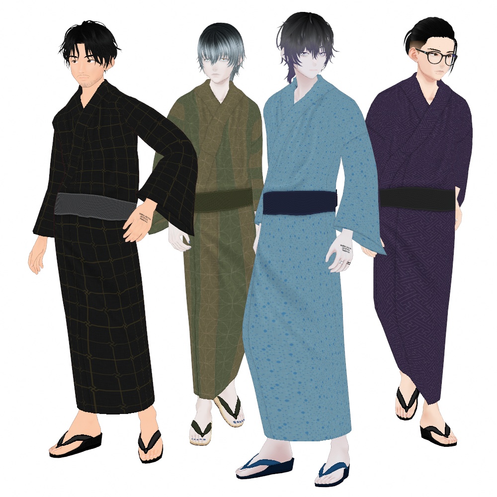 VRoid Studio 正式版 【一色無料】2024メンズ浴衣セット