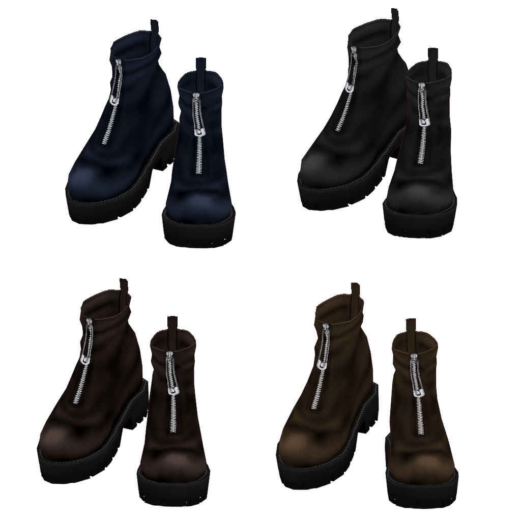 VRoid Studio 正式版 【1色無料】安全ピンZipperブーツ