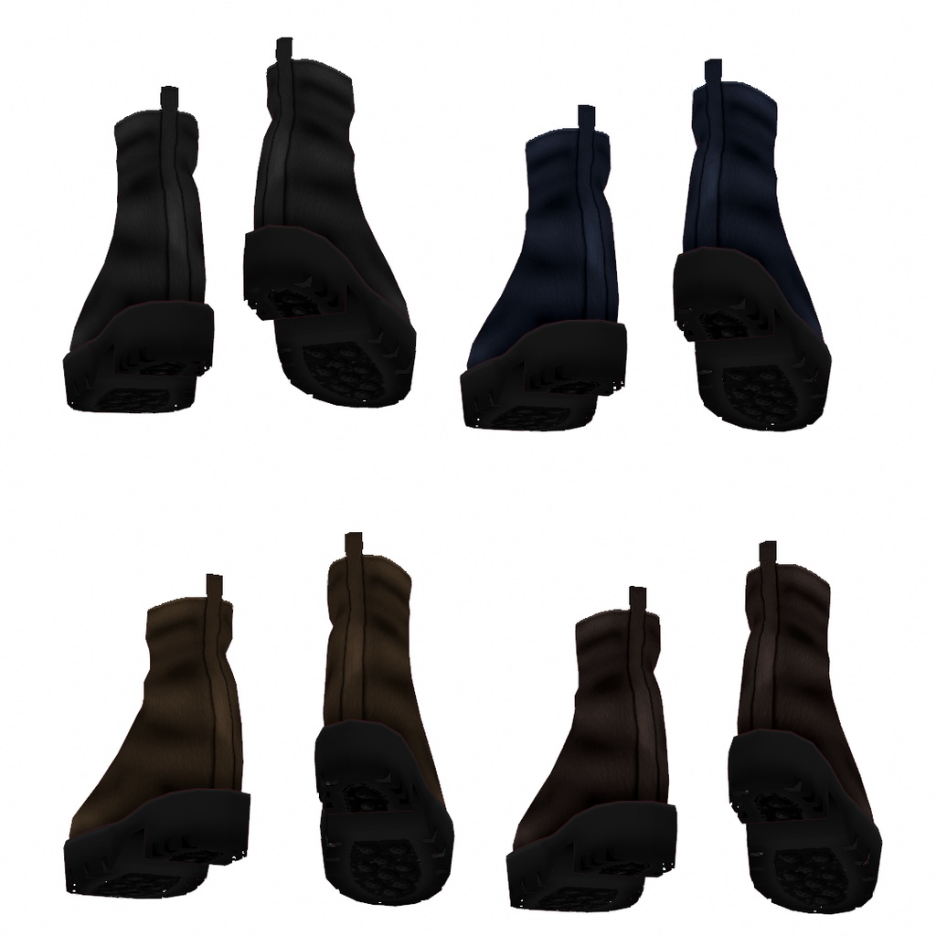 VRoid Studio 正式版 【1色無料】安全ピンZipperブーツ