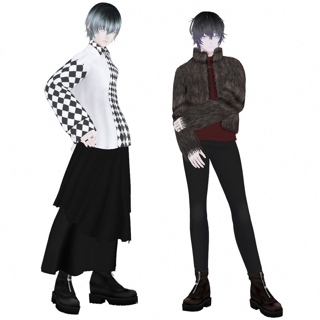 VRoid Studio 正式版 【1色無料】安全ピンZipperブーツ